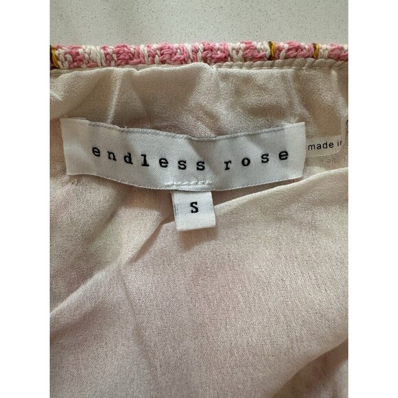 NWOT Endless Rose Dress Women’s Small Pink Tweed Corset Sweetheart Preppy Spring - Picture 8 of 16